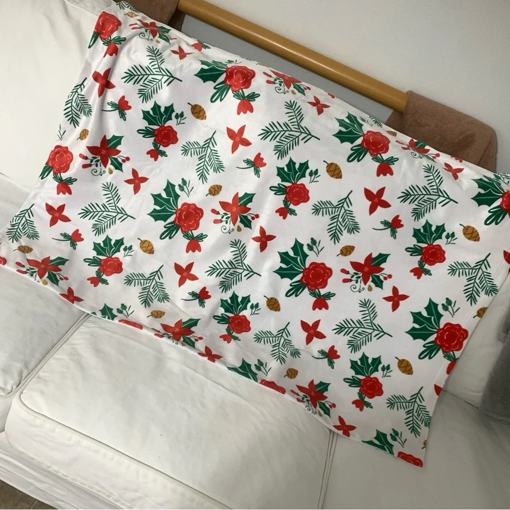 Festive 'My 1st Christmas' Holiday blanket